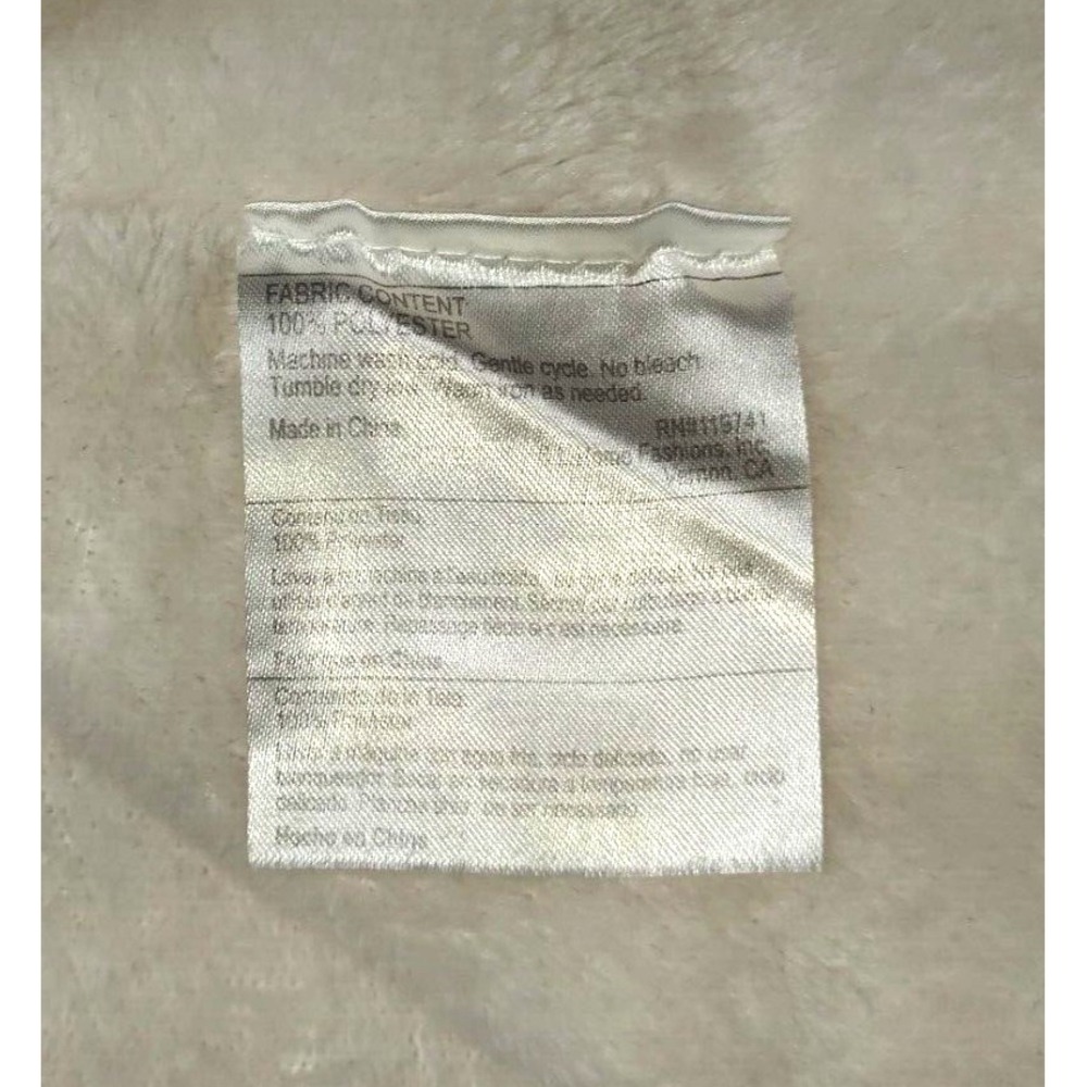 SL Home Fashions Solid Beige Blanket Raised Minky Dots White Soft Baby RN 119741 - Picture 3 of 3
